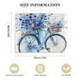 thumbnail image 2 of JEUXUS   Blue Bicycle Flower Painting Wall Art Watercolor Abstract Bike with Floral Bouquet Wildflowers Canvas Picture for Farmhouse Kitchen Living Room Bedroom Bathroom, 2 of 5