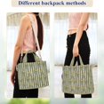 thumbnail image 4 of FORMRS Womens Corduroy Tote Bag Crossbody Shoulder Purse Handbag with Detachable Strap, Green Stripe Flowers, 4 of 7