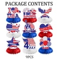 thumbnail image 2 of Tumao 9Pcs Independence Day Honeycomb Centerpieces Decorations, 4th of July Table Centerpiece, Patriotic Party Table Decorations American Red White and Blue Patriotic Party Decor, 2 of 6