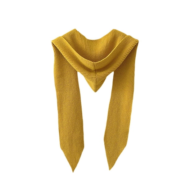 Bufanda con capucha, pasamontañas resistente al viento, suave, para mujer, sombrero y bufanda para exteriores Amarillo