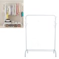 thumbnail image 1 of Floor Clothing Rack Stable Structure High Load Capacity Freestanding Garment Rack for Dry Clothes Bedroom, Balcony, Carbon Steel, 1 of 7