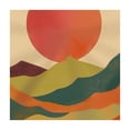 thumbnail image 4 of WYYP Sun Mountain Red Circle Square Fitted Table Cloths 100% Polyester Fiber 36*36, 4 of 8