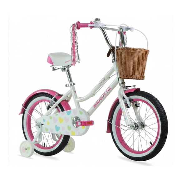 Bicicleta BENOTTO Fancy R16 1V Frenos V Acero Blanco