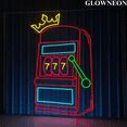 thumbnail image 2 of Glowneon 777 Slot Machine Led Sign, Slot Machine Jackpot Casino Decor, 2 of 5