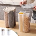 thumbnail image 1 of Recipiente Hermético para Almacenar Cereales onlyliua 2,5 L Transparente con Tapas y Compartimentos, 1 of 7