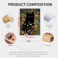 thumbnail image 4 of HFDF Cat Canvas Wall Art, Funny Black Cat Picture Wall Decor, Animal Garden Flowers Prts Poster for Bathroom Bedroom Livg Room Gallery Decor 11x14inch Framed, 4 of 6