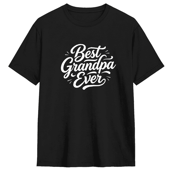 Best Grandpa Ever Retro Graphic Tee For Men, Grandparent Gift Cotton Short Sleeves T-Shirt