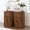 Walunt 2pcs, variant on LEFHDA Fully Assembled Round End Table with 3 Drawers – Mid-Century Nightstand & Compact Side Table for Living Room & Bedroom, Vintage Drum-Shape Design in Walnut-2pcs