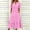 Pink, variant on Royisotas Jacquard Dresses for Women Short Sleeve Spring Summer V-neck Casual Knit Dress for Women