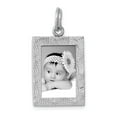 thumbnail image 1 of Sterling Silver Rhodium-platedPolished Picture Frame Charm, 1 of 3