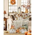 thumbnail image 2 of Fall Pumpkin Vintage Maple Leaf Thanksgiving Flannel Blanket for Bed,Travel and Camping, Super Soft Cozy Blanket for All Seasons 40"x50", 2 of 6