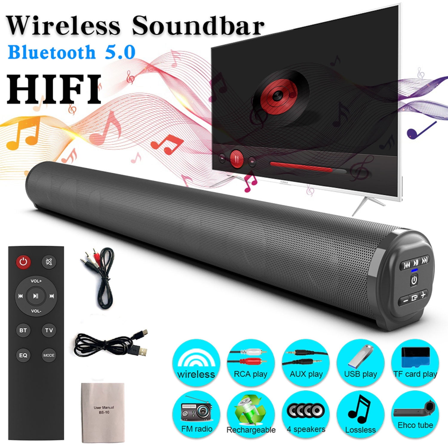 6. Connecting Soundbar and Subwoofer to Power