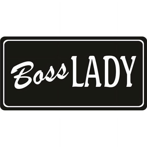 212 Main LPO7383 6 x 12 in. Boss Lady on Black Photo License Plate
