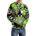 thumbnail image 6 of Invader Zim Mens Womens Novelty Hoodie 3D Print Pullover Hooded Long Sleeve Sweatshirts Tops Blouse with Pocket, 6 of 8