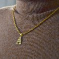 thumbnail image 2 of Anniyo-collar con colgante de letras para hombre y mujer, cadena con inicial chapada en oro, joyería con letras en inglés, alfabeto africano # 058002B, A-Z, 2 of 5