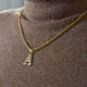 thumbnail image 2 of Anniyo-collar con colgante de letras para hombre y mujer, cadena con inicial chapada en oro, joyería con letras en inglés, alfabeto africano # 058002B, A-Z, 2 of 5