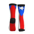 thumbnail image 2 of Men's Pr Puerto Rico-Flag Novelty Athletic Socks Women's Digital Printing Funky Patterned Crew Socks, 2 of 7