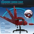 thumbnail image 5 of GTPLAYER Big & Tall Fabric Swivel Gaming Office Chair with Pocket Spring Cushion and Footrest, Red, 5 of 8