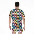 thumbnail image 2 of Cute Colorful Penguin Pattern Short Sleeve Men'S Rompers, Penguin Casual Summer Jumpsuits Outfit, 2 of 4