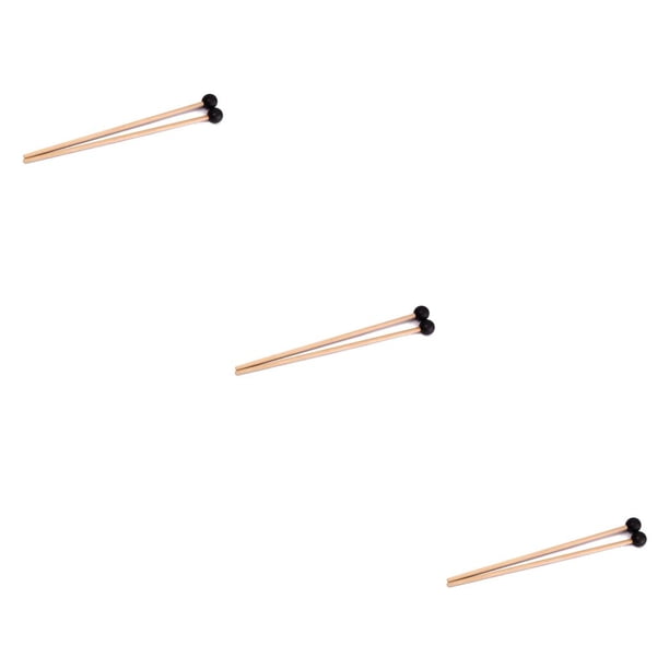 Wosthever Pack of 2 Bell Mallets Sticks with Bass Energy Hand Drumsticks Percussion Handle Hammers Musical Wood Chime Type1 NO1 Wosthever CBP458018
