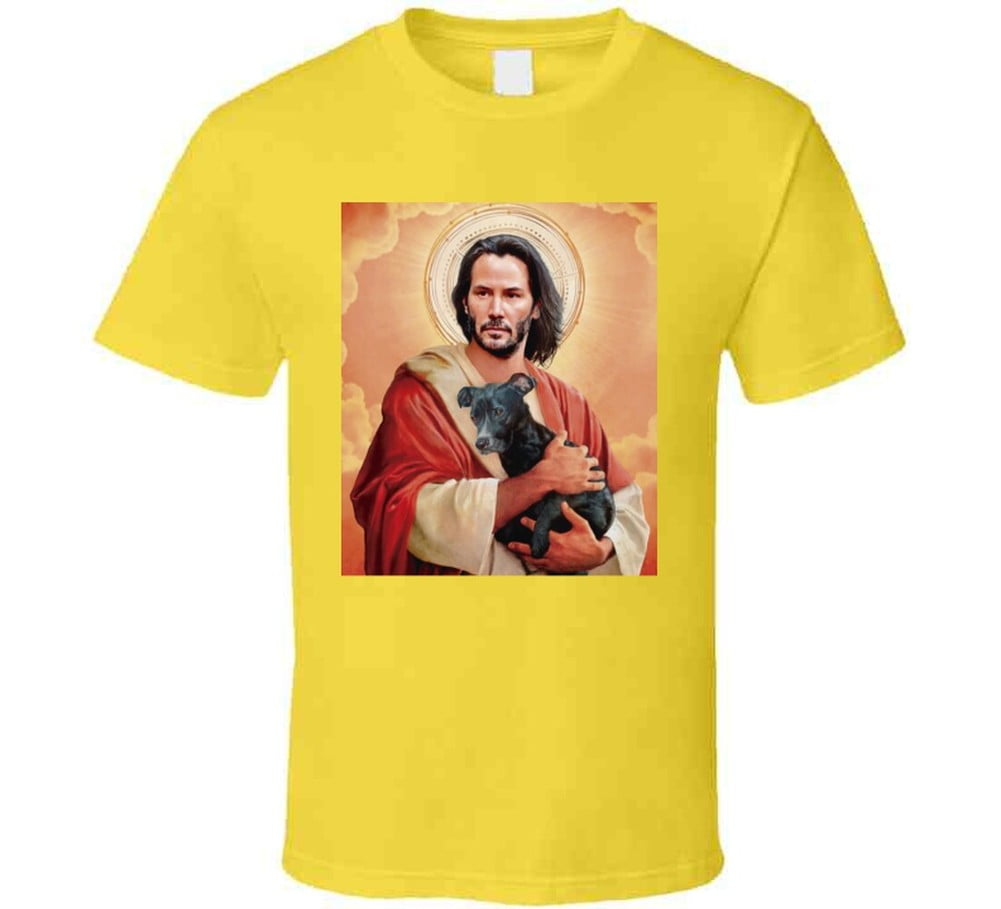 Saint Keanu Reeves The Savior Christ God Rock Legend Classic Rare Ladies Shirt