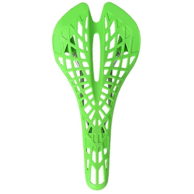 Mountain Bike Saddle MTB Road Bicycle Hollow Design Breathable Plastic Saddle Seat Cycling Accessory, Green