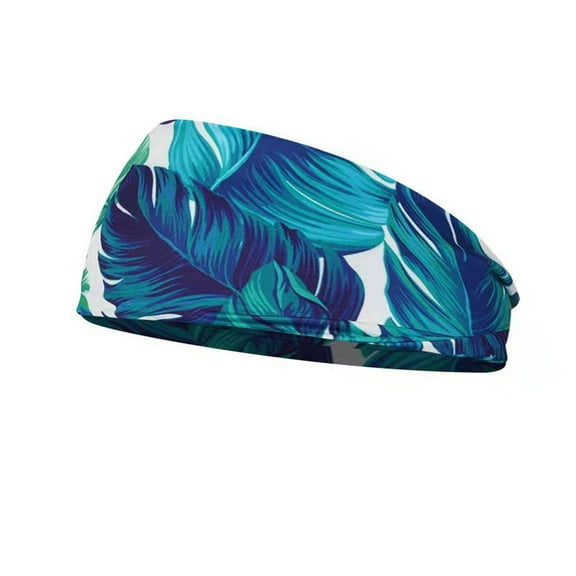 IDALL Headbands for Women Head Scarf Women Print Headband Elastic Head Wrap Hair Band Bandana Headband Turban Bandanas for Women Blue One Size