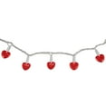 thumbnail image 6 of Northlight 20-Count Red LED Mini Hearts Valentine's Day Lights - 4.75ft, White Wire, 6 of 8