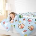 thumbnail image 4 of jejeloiu 3D Cartoon Cute Cat 7pcs Bedding Comforter Set Kids,Kawaii Pet Animals Ice Cream Print Queen Bedding Sets For Girl,Reversible, 4 of 7