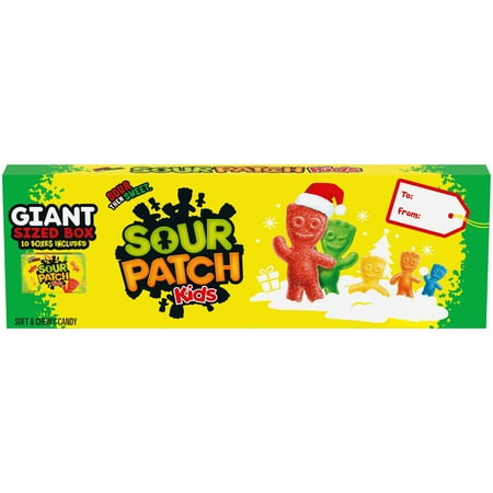 SOUR PATCH KIDS Soft & Chewy Holiday Candy, Bulk Candy, Giant Gift Box (10 - 3.5 oz Boxes)
