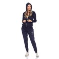 thumbnail image 2 of White Mark Women's Rhinestone 2 Piece Velour Tracksuit Set, 2 of 6