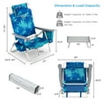 thumbnail image 3 of Costway 2-Pack Folding Backpack Beach Chair Table Set 5-Position Outdoor Reclining Chair, 3 of 10