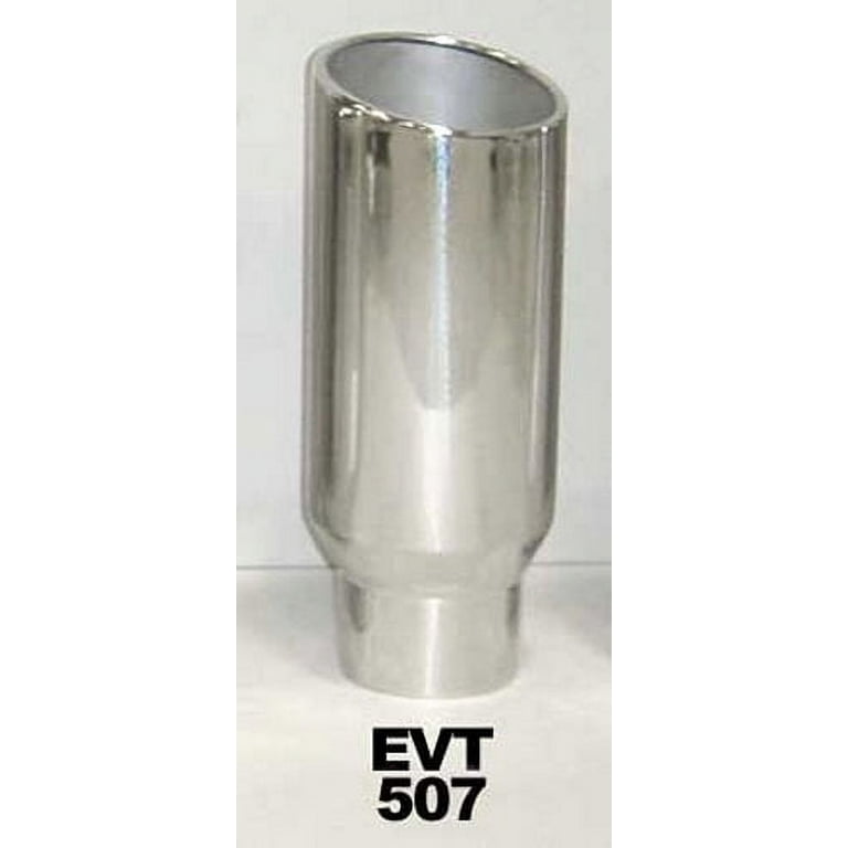 Pypes Exhaust Tip 5in x 7in 18in L Polished Weld-on EVT507 Pypes Exhaust Tip 5in x 7in 18in L Polished Weld-on EVT507