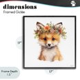 thumbnail image 4 of Stupell Industries Cottage Woodland Fox Flower Crown Black Framed Giclee Art, 17 x 17, by Roozbeh, 4 of 8
