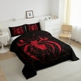 thumbnail image 3 of Feelyou Gothic Spider Teens Queen Comforter Set, Black Red Animal Bedding Sets, Happy Valentine's Day Reversible Bedding Comforter Set, Breathable Home Decor, 3-Piece, 3 of 8