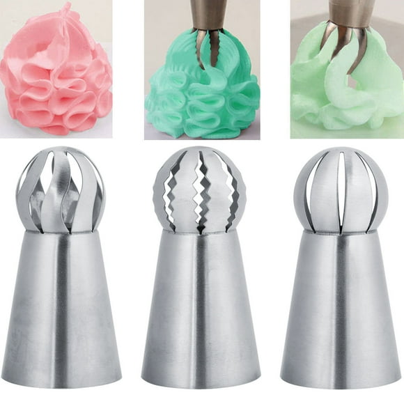 3Pcs/Set Russian Flower Icing Piping Nozzles Tips Cake Decoration Pastry Cupcake Baking Tools, Cake Nozzle, Cake Icing Tips