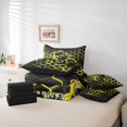 thumbnail image 6 of Manfei Motocross Rider 7-Piece Twin Bedding,Abstract Sport Art Bedding Comforter Set,Yellow,Black Reversible, 6 of 7