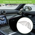 thumbnail image 2 of Unique Bargains 2pcs A Pillar Speaker Frame Cover Trim Car Audio Grille para Mercedes Benz C-Class W206 22-23 tono plateado, 2 of 6