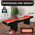 thumbnail image 2 of Shuffleboard Table, 9ft Poly Coated Surface, with Accessories, Abacus Style Scoring, Fast Puck Action Play, Indoor and Outdoor Portable Arcade Shuffle Board Game Table for Kids and Adults, 2 of 7