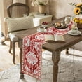 thumbnail image 4 of Boho Table Runner Bohemia Table Runners for Dining Room Tribal Vintage Rustic Abstract Red Dinner Runner Kitchen Parties Decor 13 x 120 inch, 4 of 6