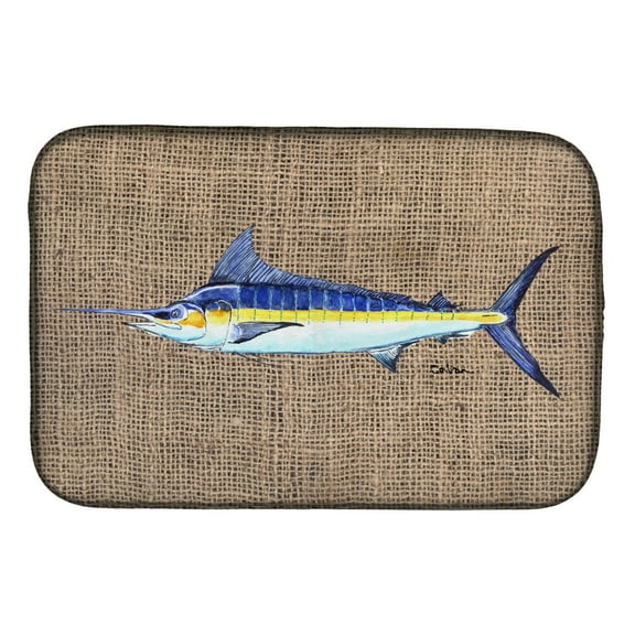 Caroline's Treasures Fish - Marlin Dish Drying Mat