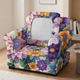 thumbnail image 3 of Bulopur Boho Floral 2Pcs Wingback Chair Slipcovers Premium Stretch Furniture Covers 2-Piece Cushion Covers Elastic Edge Durable Machine Washable for Living Room Bedroom Office Decor, 3 of 8