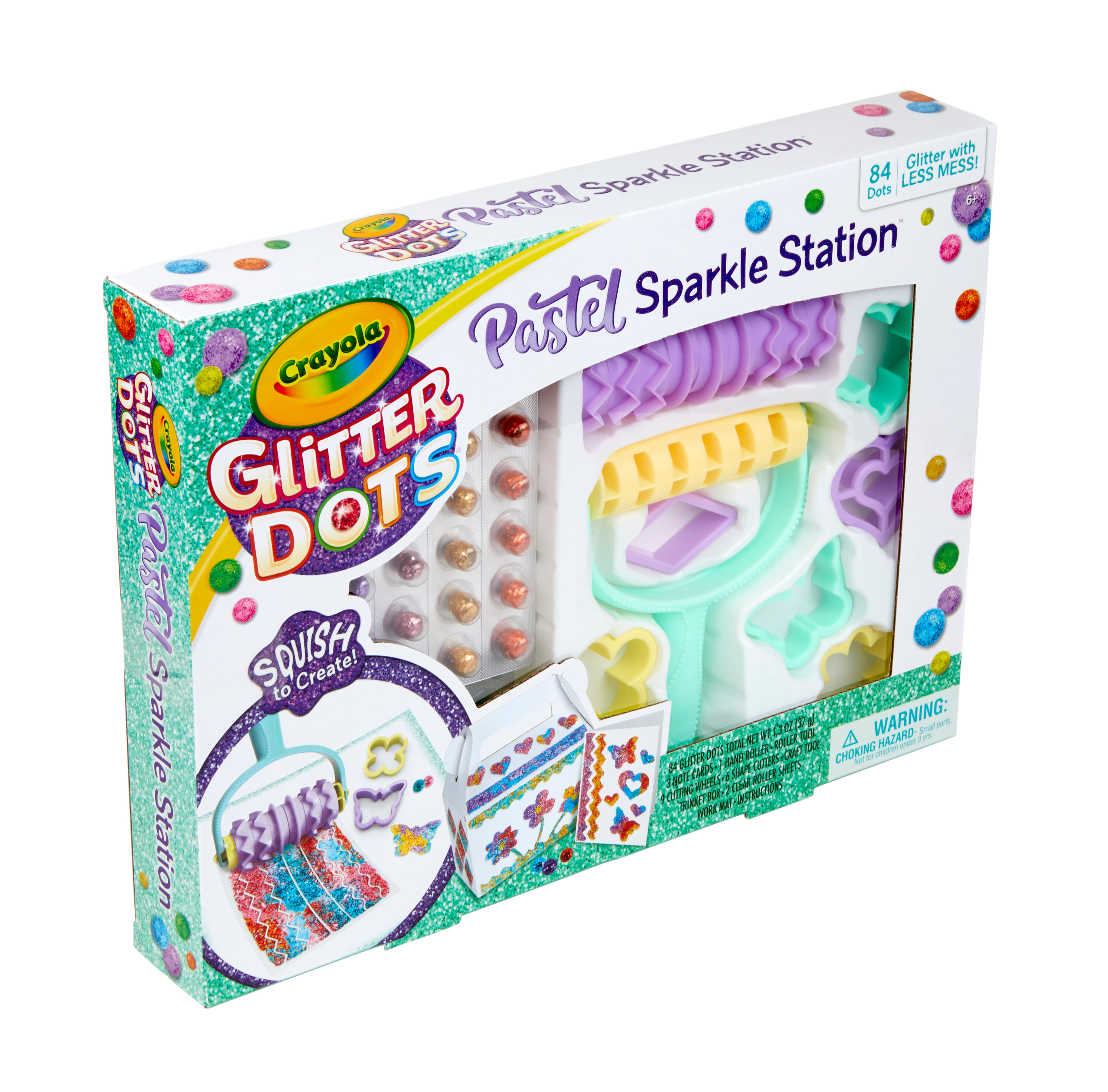 Crayola Glitter Dots Sparkle Station 100 Pieces Craft Set, Child