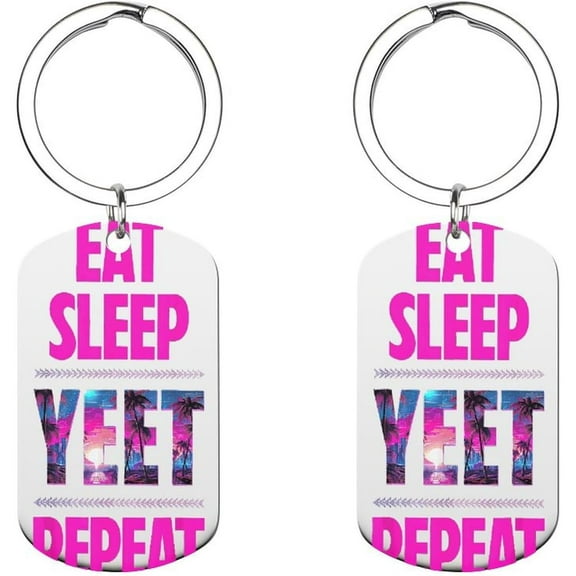 Jey Uso Merch Keychain Yeet Metal Car Key Ring For Women Men Keychain Bag Purse Accessories Gift 2x1.1 Inch