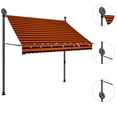 thumbnail image 3 of Toldo retráctil VidaXL Manual con LED 200 x 120 cm naranja/marrón, 3 of 7