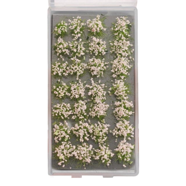 1 caja realista modelo en miniatura decoración de paisaje de diseño de jardín de ferrocarril rosado Sunnimix micro hojas de paisaje
