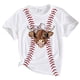 thumbnail image 1 of Gibobby Camisa&nbsp;Vaquera Blusa Camiseta Tops Casual Béisbol 3D Impresiones Niño Niñas Niños Imprimir Adolescente Niños Ropa Niñas Traje Tops （Morado， 10-12 Años), 1 of 5