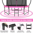 thumbnail image 3 of YORIN Trampoline pour 2-3 Enfants, Trampoline de 8 Pi pour Adultes avec Filet d'Enceinte, Panier de Basketball, Échelle, Capacité de Poids de 800 Lb, Trampoline Récréatif Extérieur, Trampoline Robuste, 3 of 8