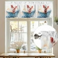 thumbnail image 7 of Pig Bathing Valances for Windows, 42 x 12in, in The Bathtub Rod Pocket Kitchen Valance Curtain Light Filtering Window Treatments for Living Room Bedroom, 1 Panel, 7 of 7
