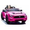 Ford Mustang Kids Ride On Car 24V w/ Remote Control, MP3, 3 Speeds, Rubber Tires, LED Lights - Pink